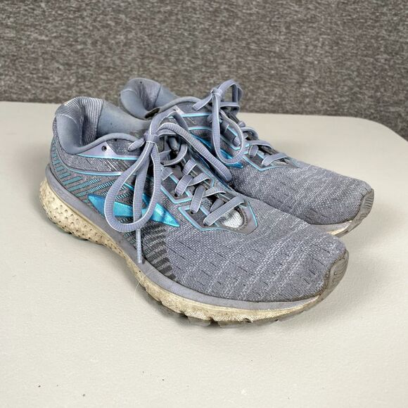 Brooks Ghost 12 Womens Size‎ 8 Gray / Blue Running Shoes Sneakers 1203051B403 - Picture 1 of 10